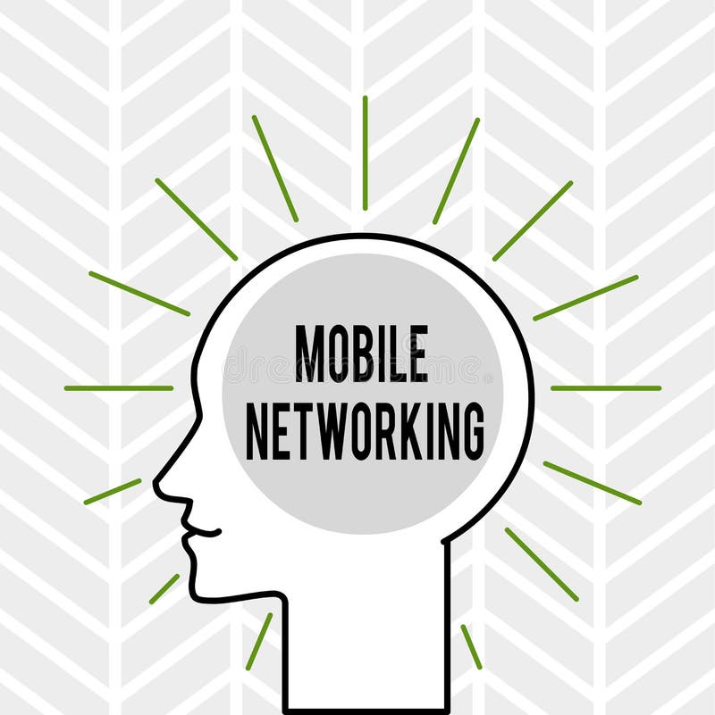 Handwriting text writing Mobile Networking. Concept meaning Communication network where the last link is wireless vector illustration Handwriting text writing Mobile Networking. Concept meaning Communication network where the last link is wireless vector illustration