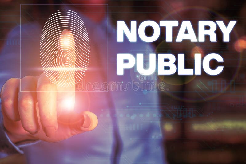 Handwriting Text Writing Notary Public. Concept Meaning Legality