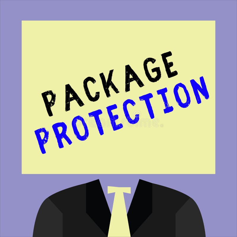 Handwriting Text Writing Package Protection. Concept Meaning Wrapping