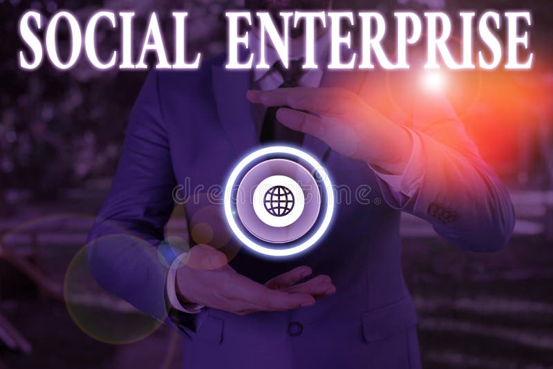 Handwriting Text Writing Social Enterprise. Concept ...