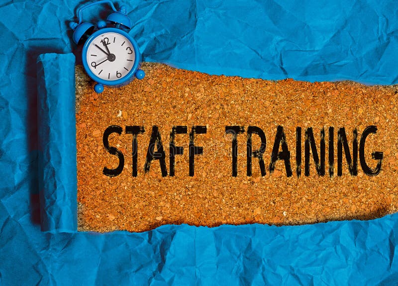 Handwriting Text Writing Staff Training. Concept Meaning Program that