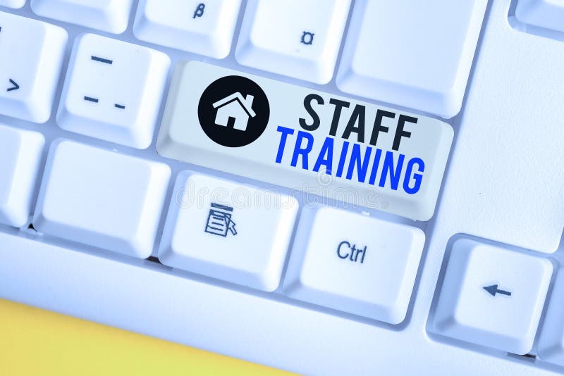 Handwriting Text Writing Staff Training. Concept Meaning Program that