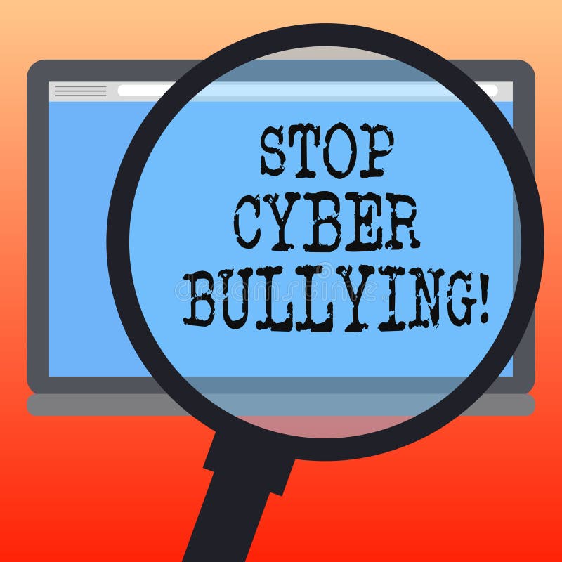 Handwriting Text Writing Stop Cyber Bullying. Concept Meaning Prevent ...