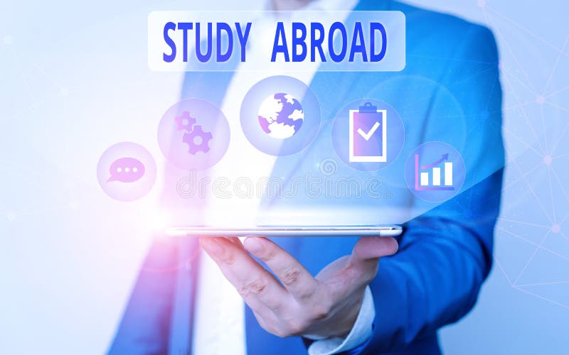 Handwriting text writing Study Abroad. Concept meaning live in a foreign country and attend a foreign university Male. Handwriting text writing Study Abroad royalty free stock image Handwriting text writing Study Abroad. Concept meaning live in a foreign country and attend a foreign university Male. Handwriting text writing Study Abroad royalty free stock image