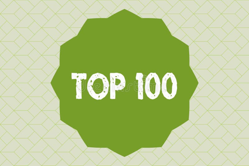 Handwriting text writing Top 100. Concept meaning List of best products services Popular Bestseller Premium high rate vector illustration