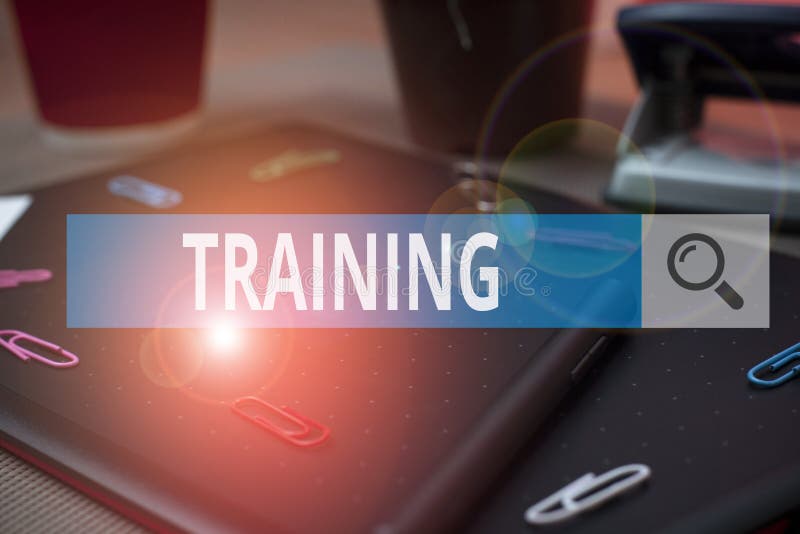 Handwriting Text Writing Training. Concept Meaning an Activity Occurred