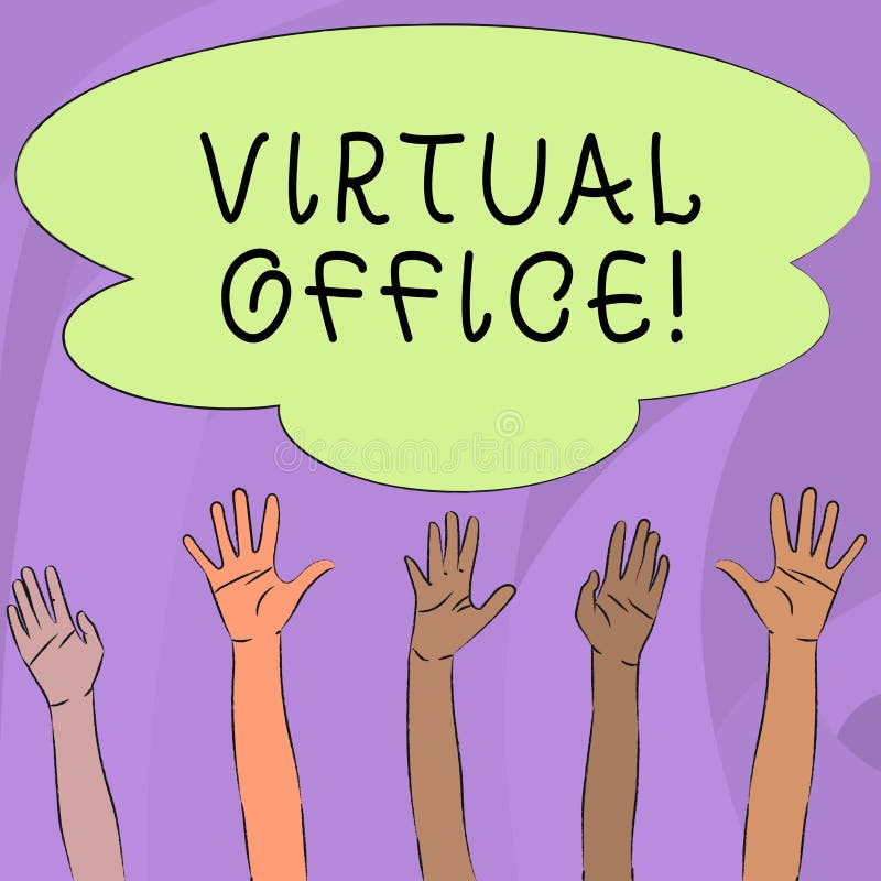 Handwriting Text Writing Virtual Office. Concept Meaning Part of