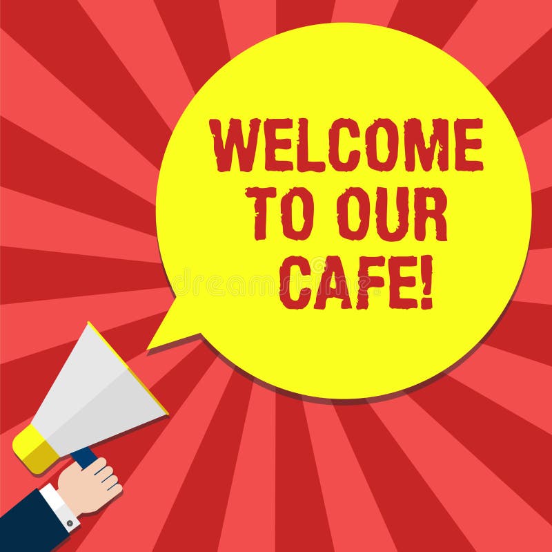 Welcome To Our Cafe  Chalkboard Poster Stock Vector 