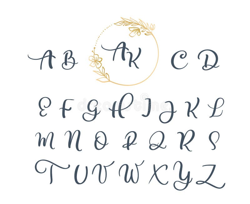 cursive lettering styles alphabet