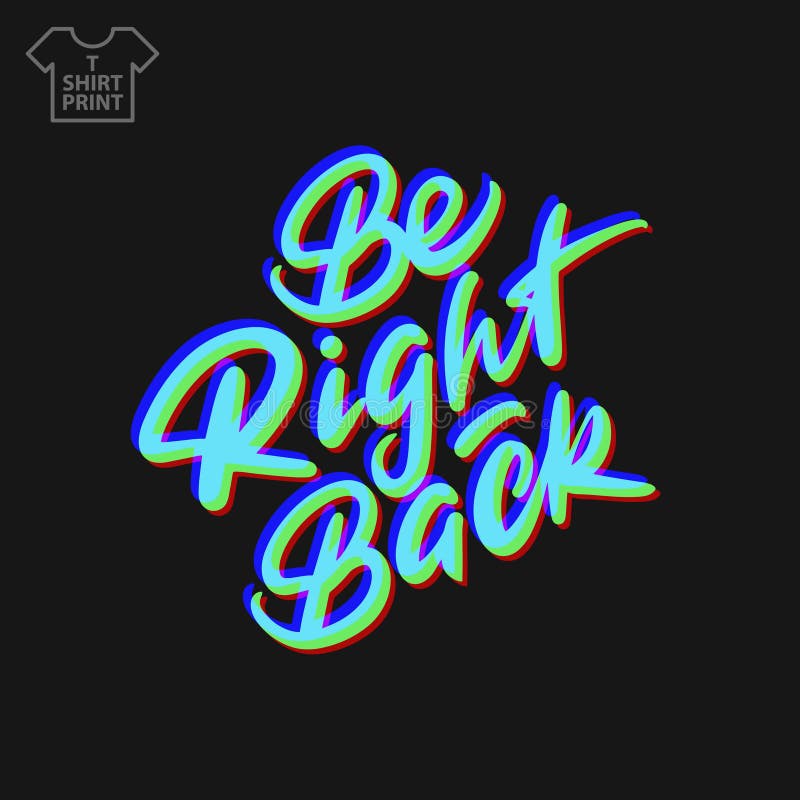 Abbreviation Brb Be Right Back Retro Stock Vector (Royalty Free) 1142251634