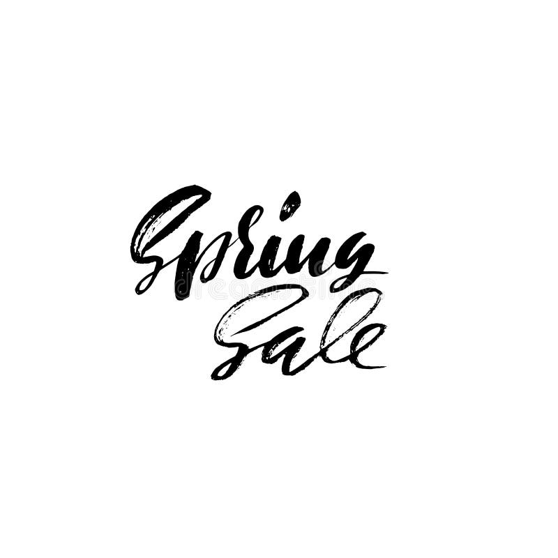 Handwritten Lettering. Spring Sale. Hand Drawn Calligraphy Letters ...