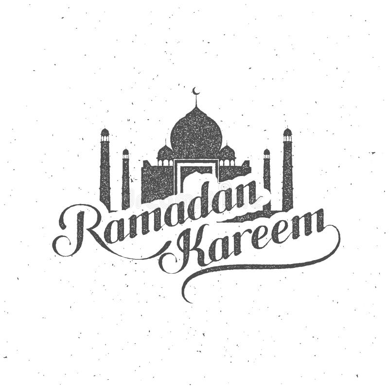 Ramadan Kareem Vector Typographic Illustration Of Handwritten Ramadan