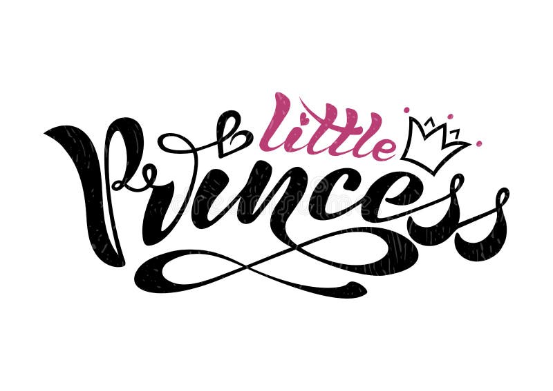 Handwritten Text, Inscription in Vector Format, Little Princess with ...