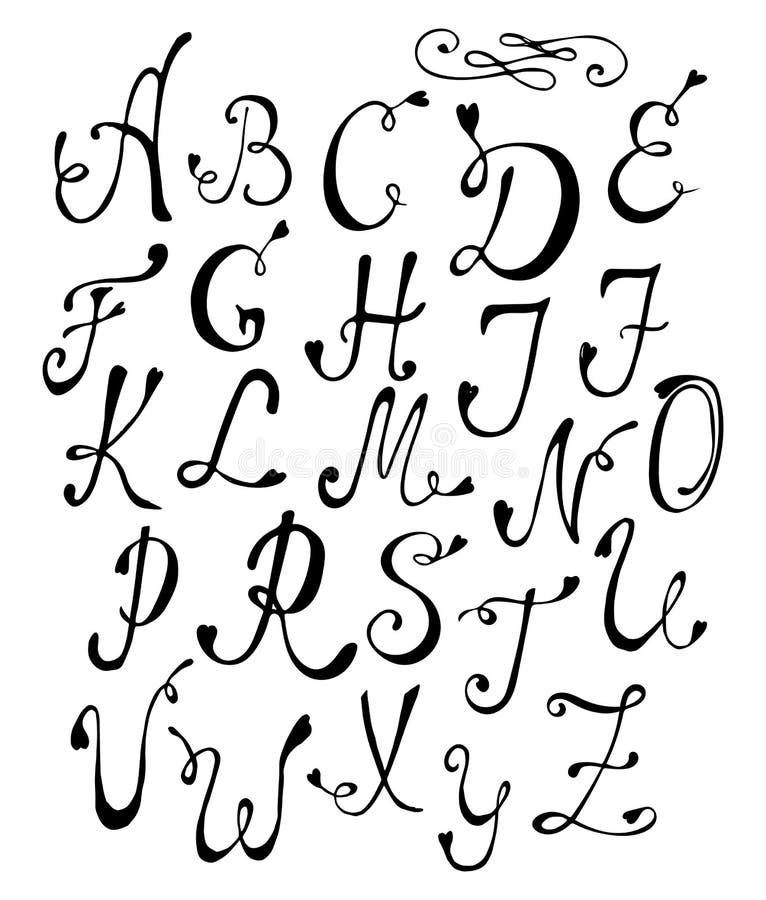 Download Handwritten vintage font stock vector. Illustration of ...