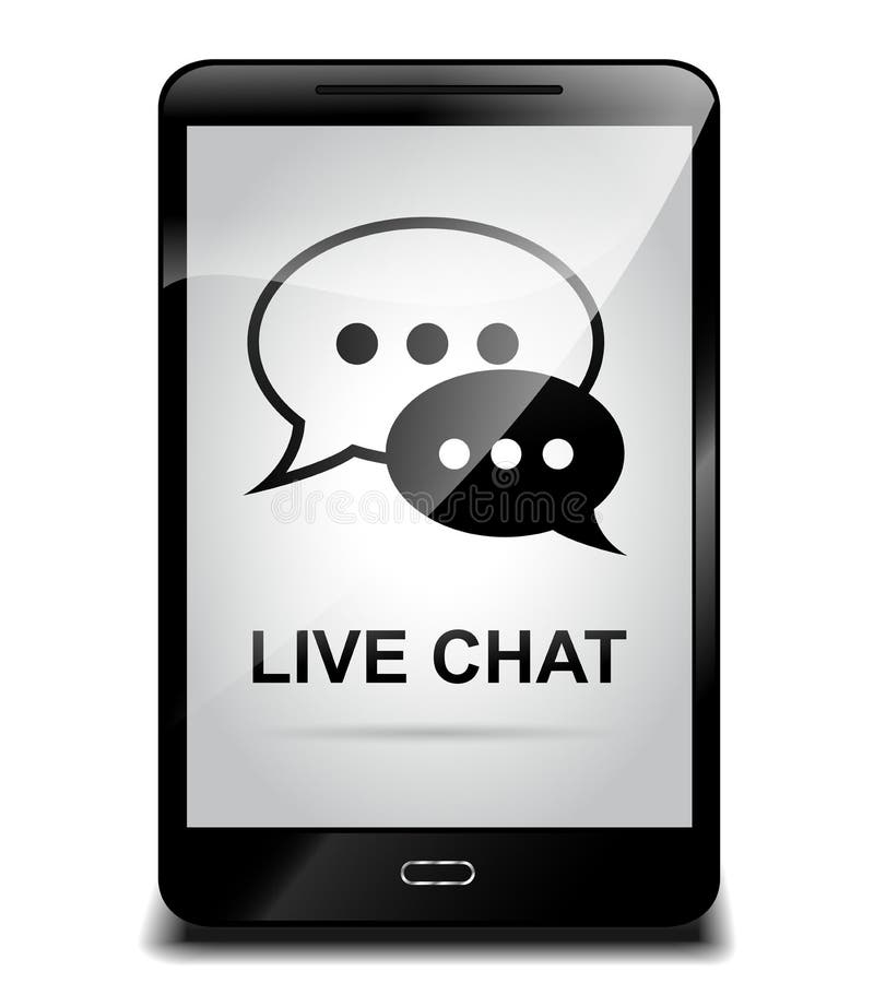 Handy für Live-Chat vektor abbildung Handy für Live-Chat vektor abbildung