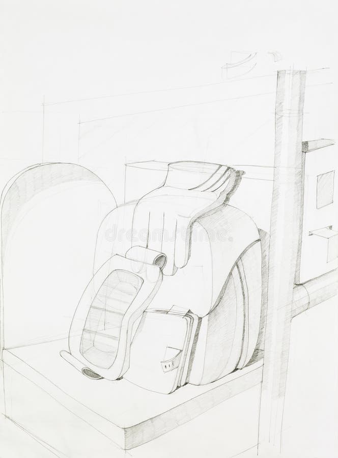 Handyman objects on shelf royalty free illustration