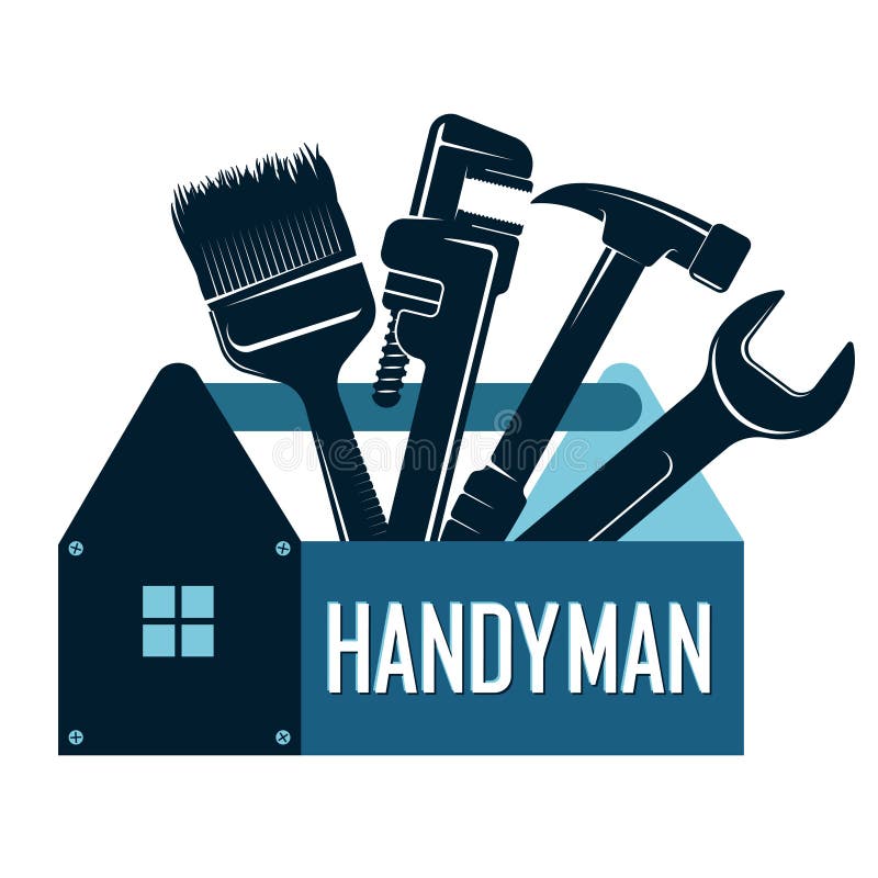 Handyman Symbol And Tool Set Stock Vector Illustration Of Handyman