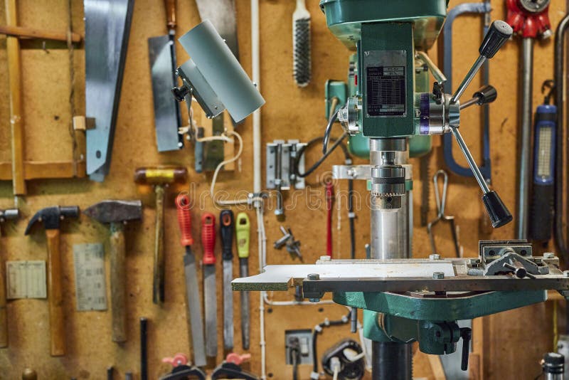 Handyman Tools Hanging in a Garden Stock Photo Image of handyman
