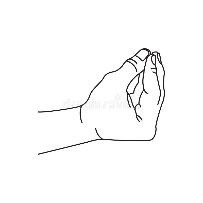 Handzeichenvektorillustrationslinie Kunst Meme Italienische Vektor Abbildung Illustration Von Faust Sprechen 107265445