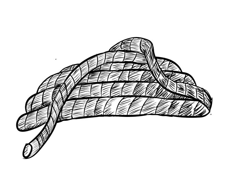 Handzeichnung Seil-Vektor gezeichnete Illustration vektor abbildung Handzeichnung Seil-Vektor gezeichnete Illustration vektor abbildung