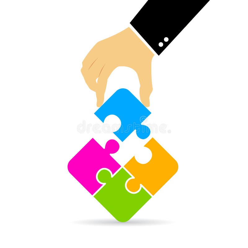 Handzusammenbauendes Puzzlespiel lizenzfreie abbildung Handzusammenbauendes Puzzlespiel lizenzfreie abbildung
