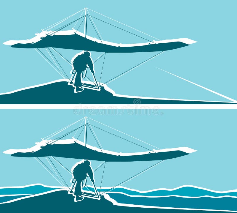 cartoon hang glider