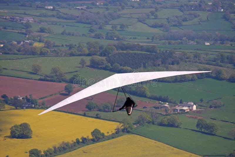 Hang glider flying stock image. Image of hanglider, wales 84842081