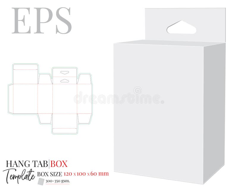 Download Hang Tab Box Template Vector With Die Cut Laser Cut Lines White Clear Blank Isolated Hang Tab Mock Up On White Stock Vector Illustration Of Marketing Pack 152271138 Yellowimages Mockups