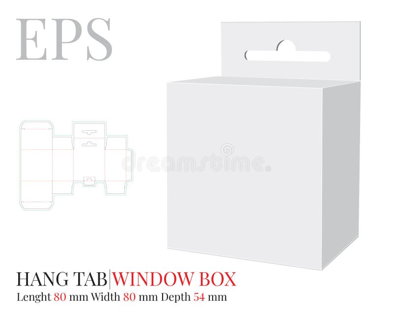 Download Hang Tab Box Template Vector With Die Cut Laser Cut Lines White Clear Blank Isolated Hang Tab Mock Up On White Stock Vector Illustration Of Marketing Pack 152271138 Yellowimages Mockups