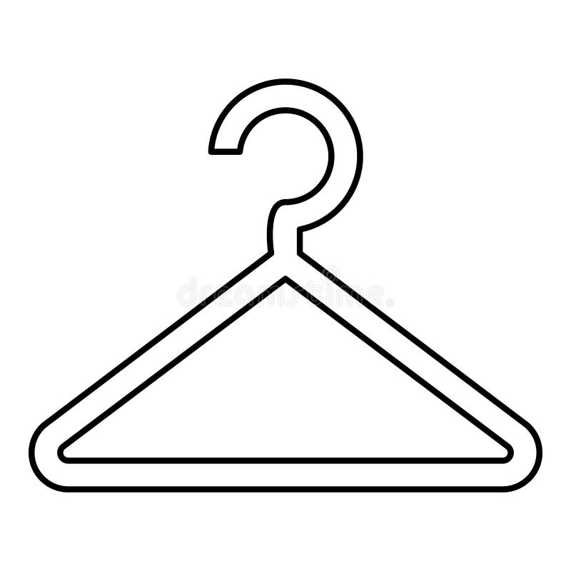 Hanger icon, outline style stock vector. Illustration of shirt 79675415