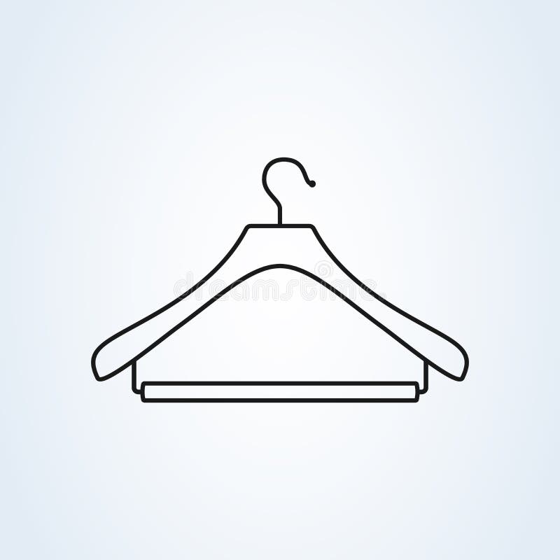 Hanger Laundry Minimalist Line Art Logo Vector Illustration Design