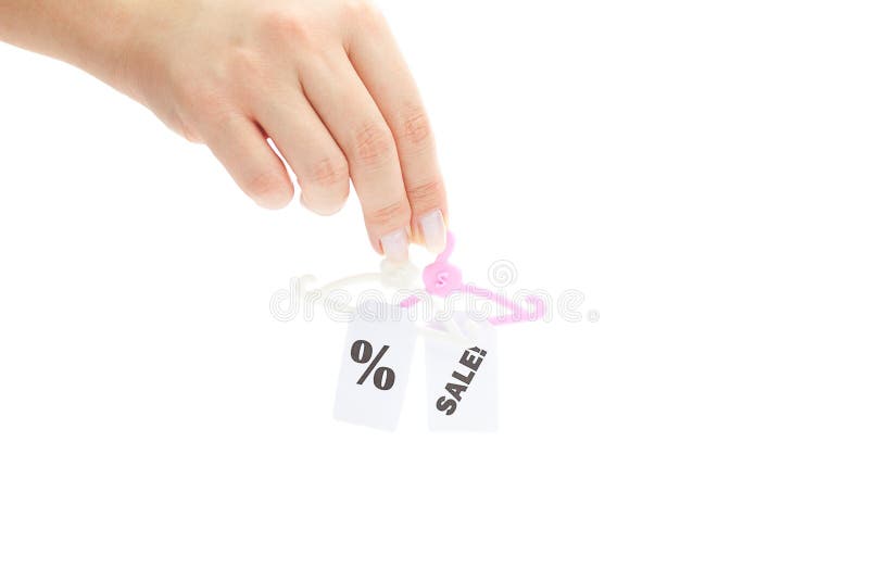 Hanger With A Price Tag Sale Stock Photo Image of miniature, retail