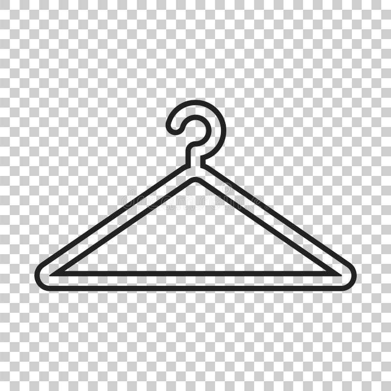 Hanger Vector Icon in Line Style. Wardrobe Hanger Flat Illustration