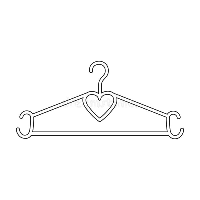 Clothes Hanger Vector Icon Hanger Isolated Vector Illustration On