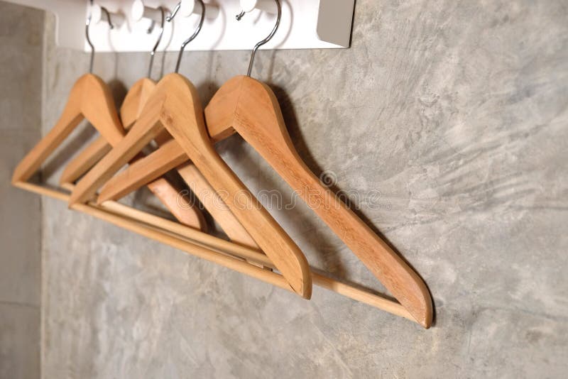 Hanger on the wall stock image. Image of clothing, coat 97727857