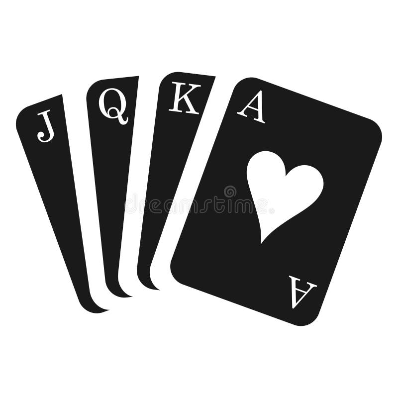 Hanging card suit icon vector, playing cards symbols vector royalty free illustration