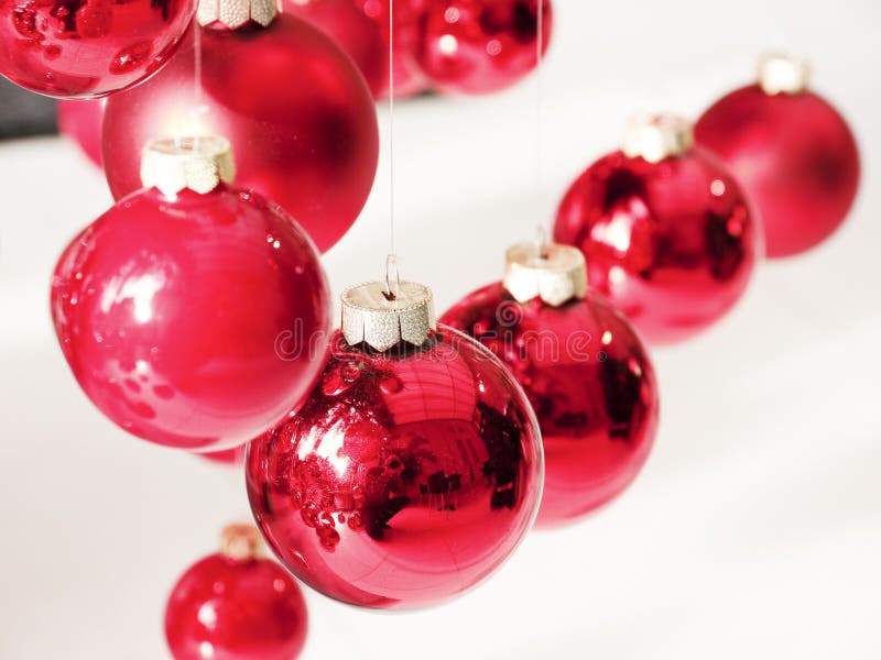 Hanging christmas baubles stock image. Image of christmas 34649769