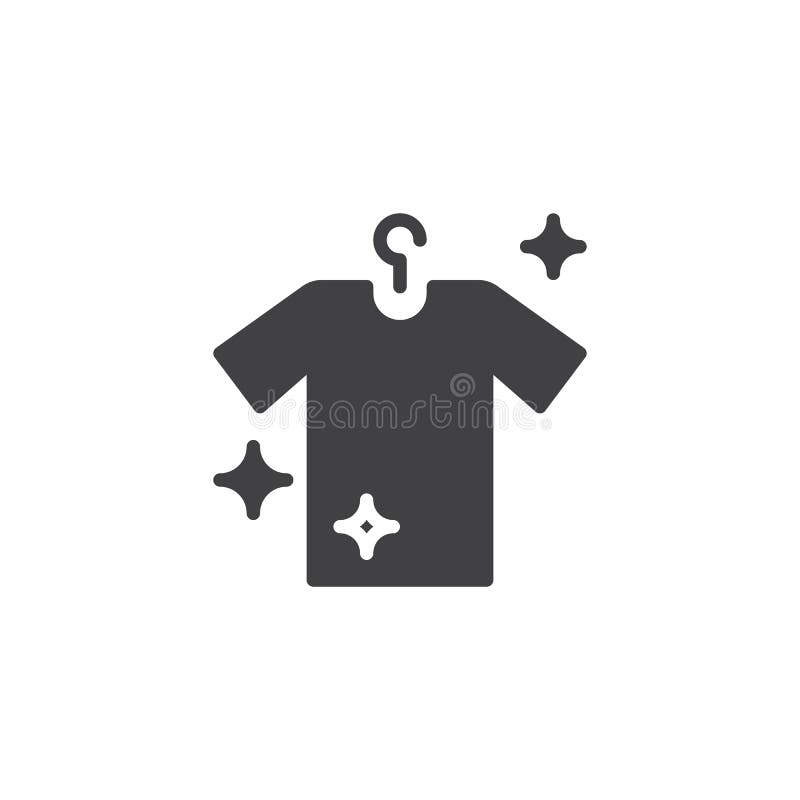 Hanging clean shirt vector icon stock illustration Hanging clean shirt vector icon stock illustration