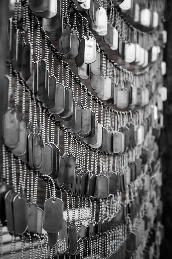 Hanging Dog tags stock photo. Image of frame, soldier 3460782