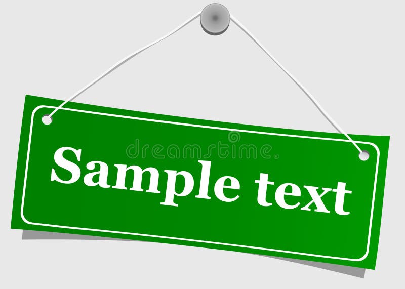 Green, hanging label wih copy space for youe text, vector