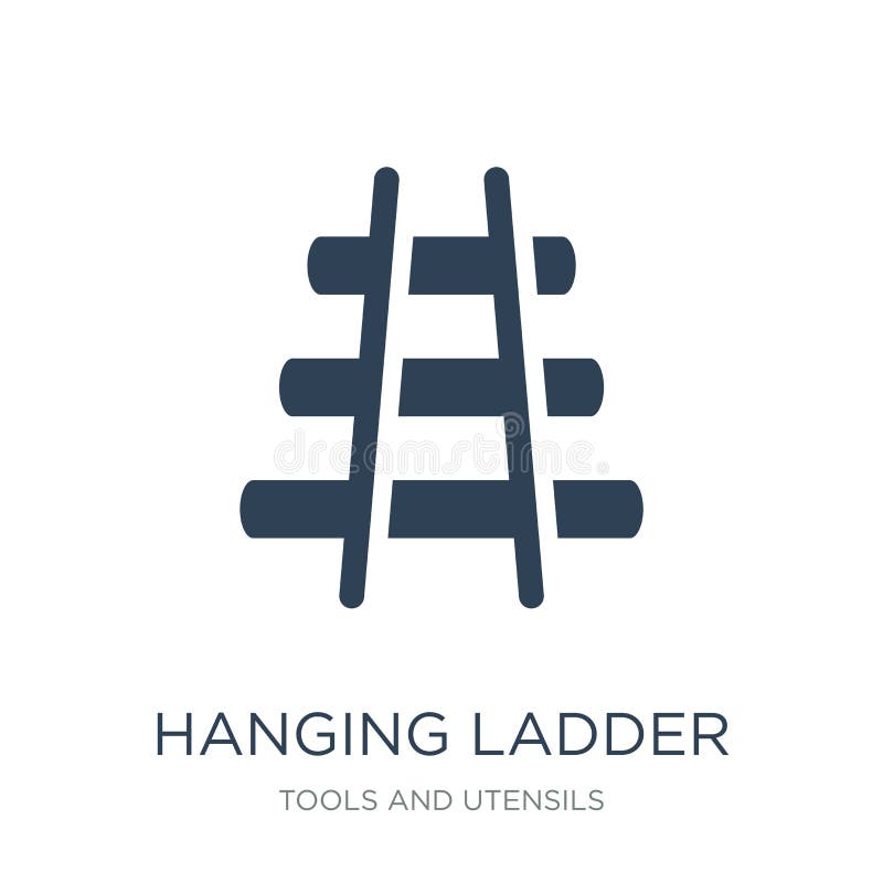 Hanging ladder icon in trendy design style. hanging ladder icon isolated on white background. hanging ladder vector icon simple royalty free illustration