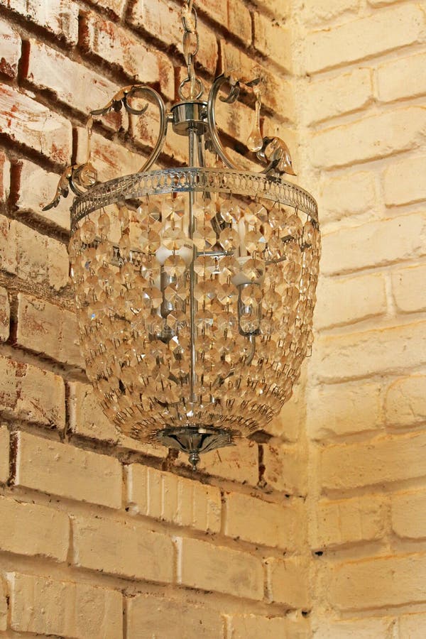 HANGING LIGHT with a GLASS COVER Stock Image Image of wall, display