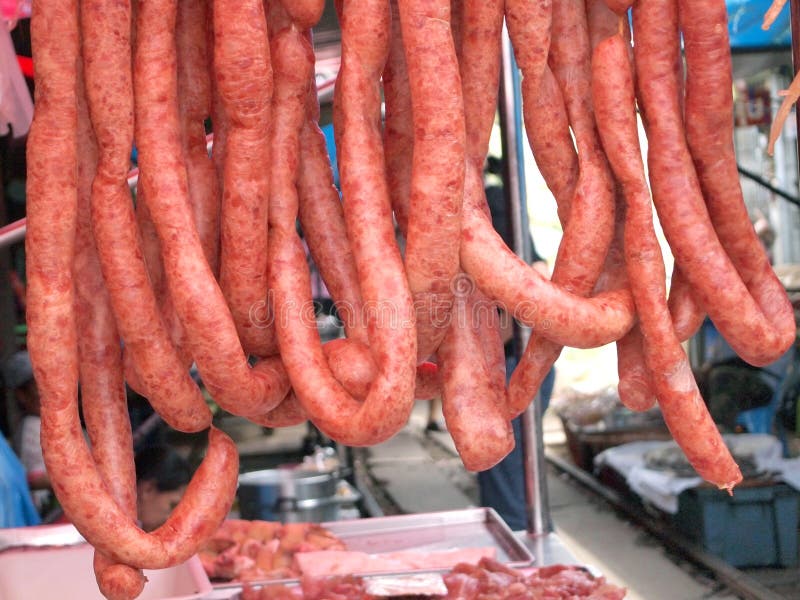 Local Sausages stock photo. Image of food, market, sweet 4389258