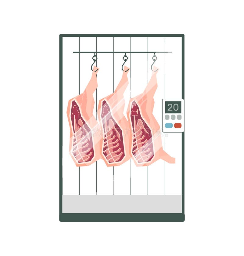 Hanging Meat Closet Composition Stock Vector - Illustration of culinary,  menu: 211140735