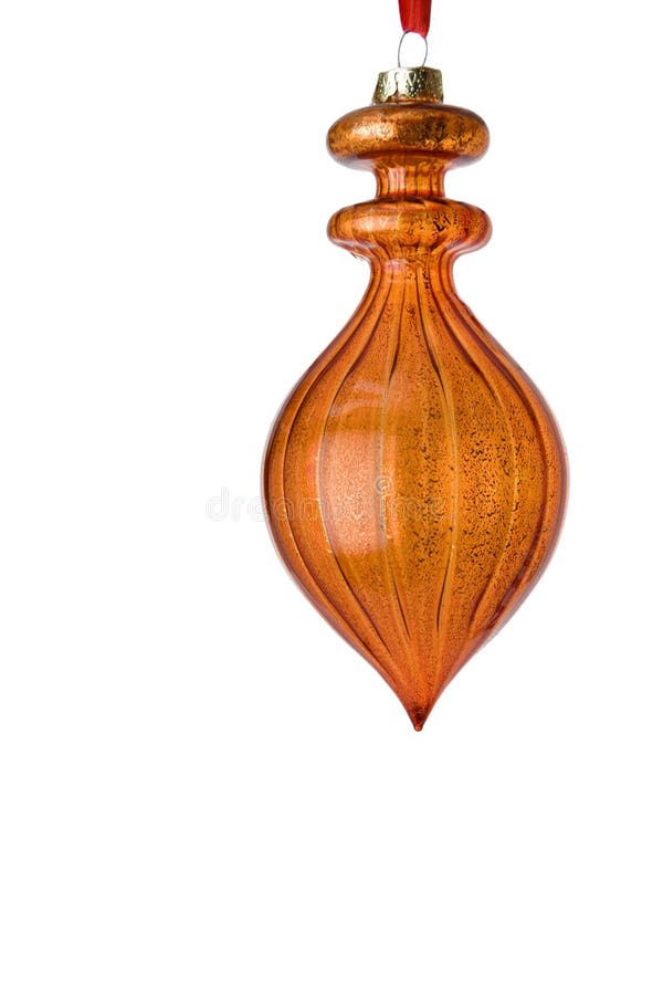 Hanging Orange Glass Ornament Stock Photo Image of colorful, single