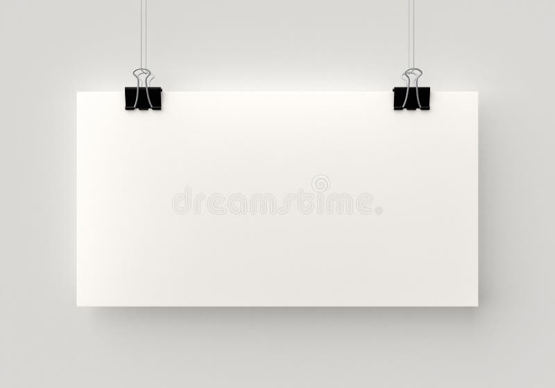 Photo frames hanging on binder clips Royalty Free Vector