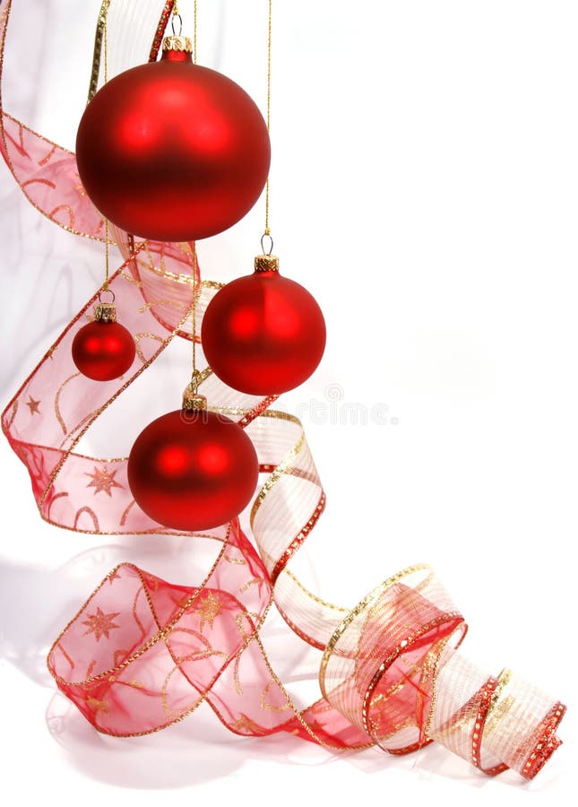 Hanging red glass balls