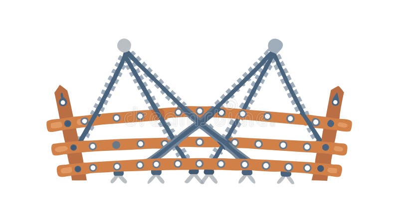 Hanging Rope Ladder, Adventure and Access Vector Design Generative AI vector illustration