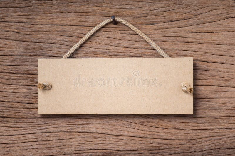 Hanging signboard stock image. Image of rope, banner 71947491