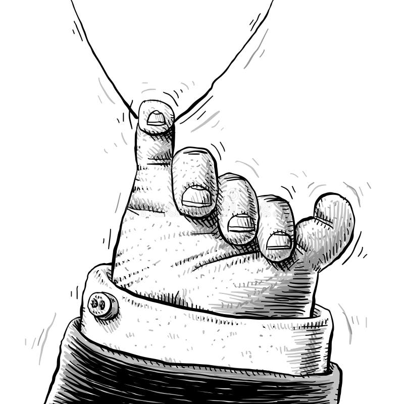 Hanging by a Thread stock illustration. Illustration of conceptual